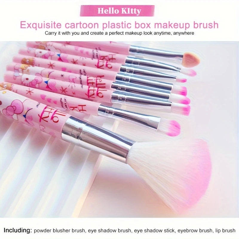 8pcs/Set Hello Kitty Makeup Brush Collection