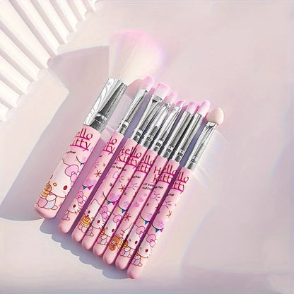 8pcs/Set Hello Kitty Makeup Brush Collection