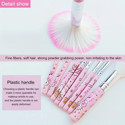 8pcs/Set Hello Kitty Makeup Brush Collection